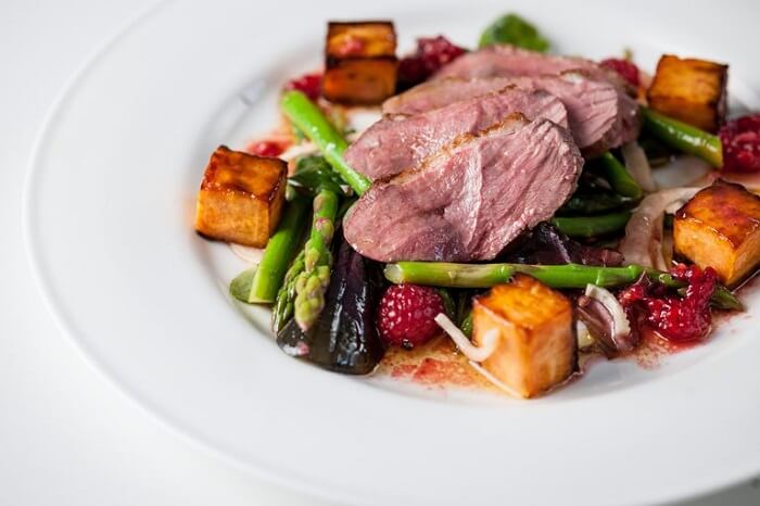 Duck Breast Served With Berry Sauce Duck Breast Served With Berry Sauce