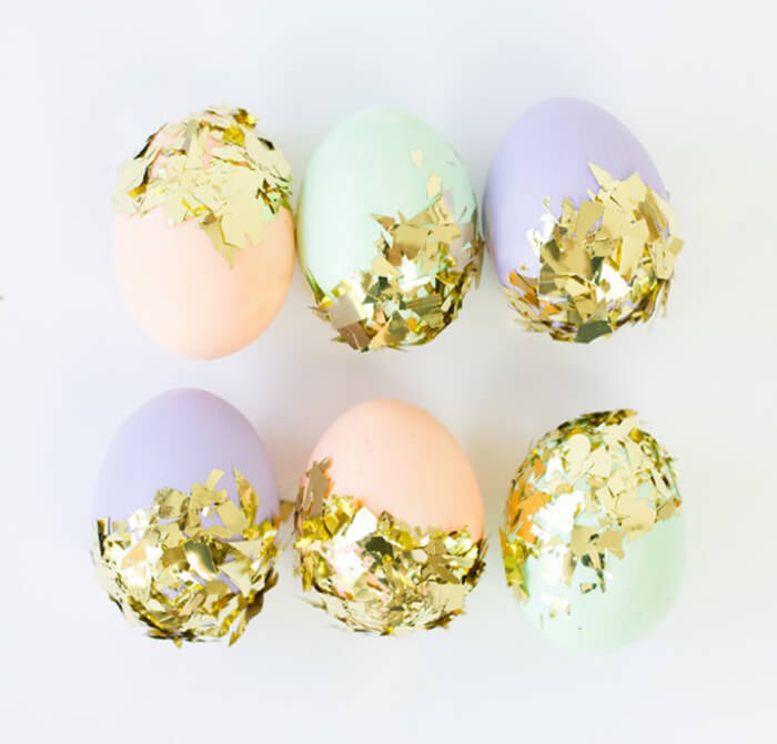 Confetti Dipped Easter Eggs