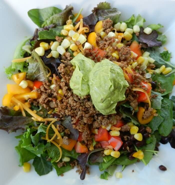 Taco Salad With Avocado Sauce