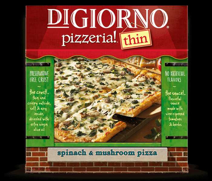 DiGiorno Pizzeria Thin Spinach & Mushroom DiGiorno Pizzeria Thin Spinach & Mushroom