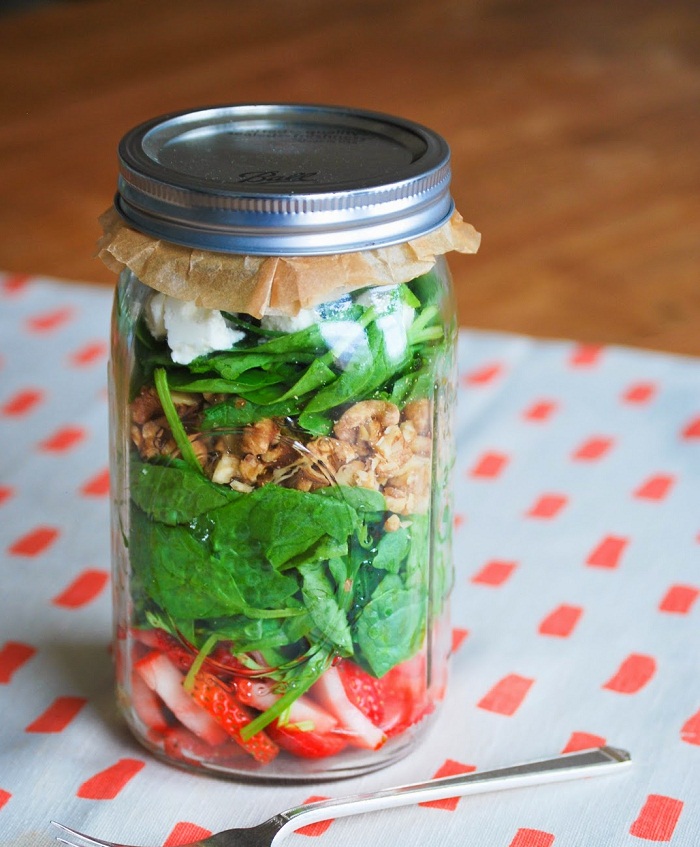 Spinach Jar Salad