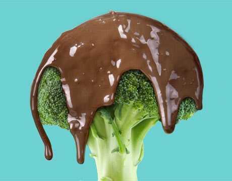 Broccoli Dipped in Chocolate Broccoli Dipped in Chocolate