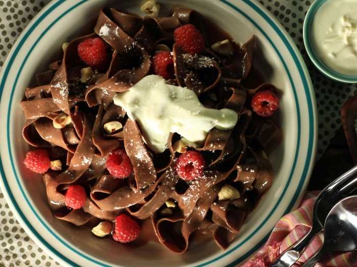 Pasta With Chocolate Sauce Pasta With Chocolate Sauce