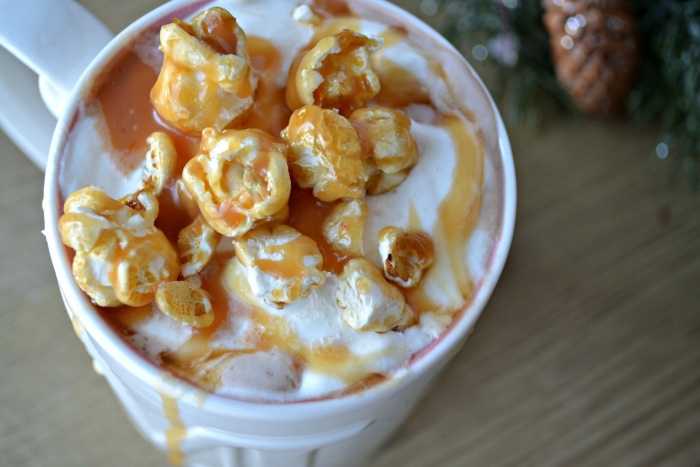 Caramel Corn in hot chocolate