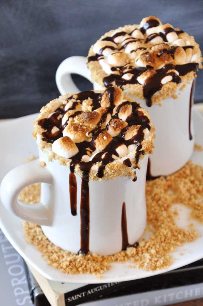 Toasted Marshmallows in hot chocolate