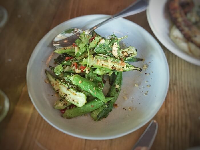Peppery Grilled Okra With Lemon Basil Dipping Sauce Peppery Grilled Okra With Lemon Basil Dipping Sauce