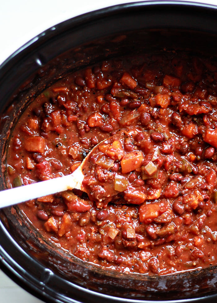 Slow Cooker Spicy Veggie Chili