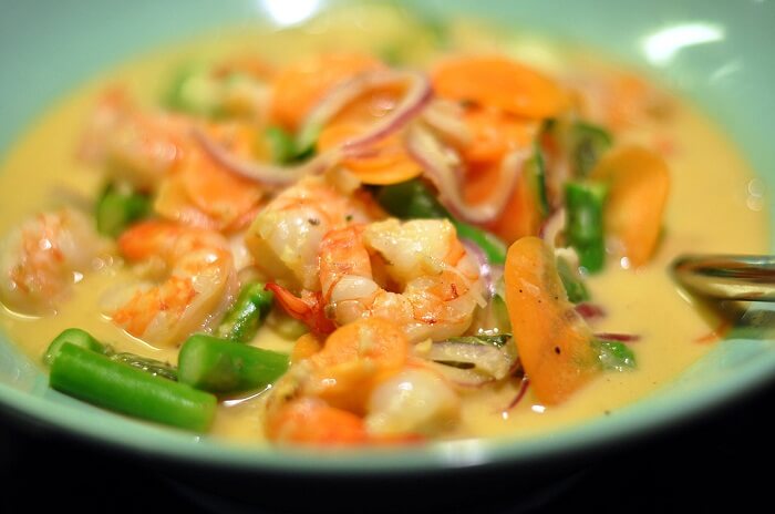Thai Prawn Curry With Green Beans
