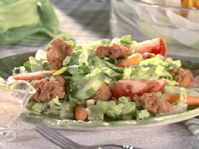 Popcorn Fried Chicken Salad