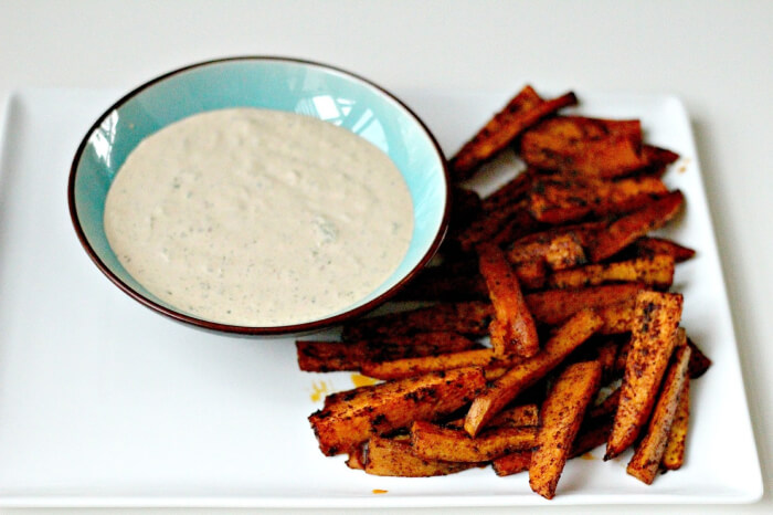 Sweet Potato Fries & Chipotle Yogurt Sauce