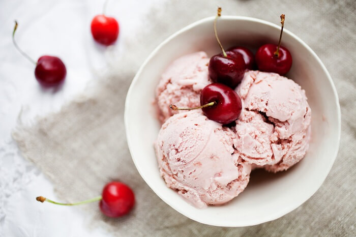Vanilla and Cherry Ice Cream Vanilla and Cherry Ice Cream