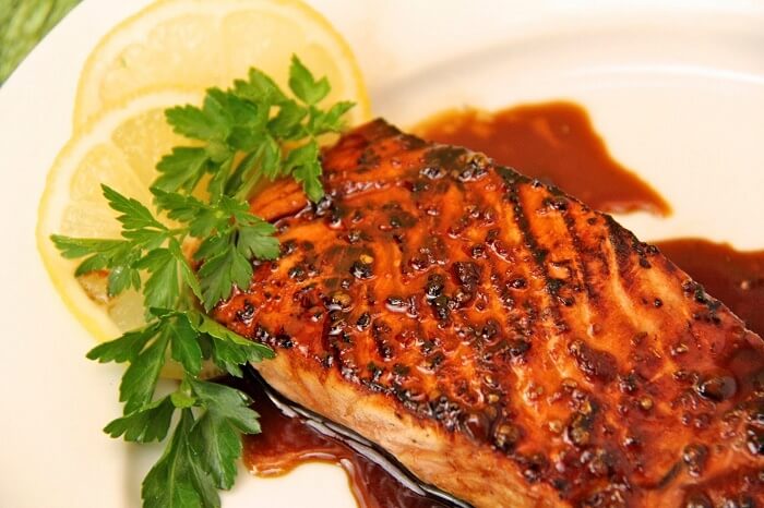 Honey Glazed Grilled Salmon