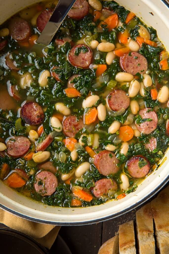 Kale, White Bean, And Sausage Soup Kale, White Bean, And Sausage Soup