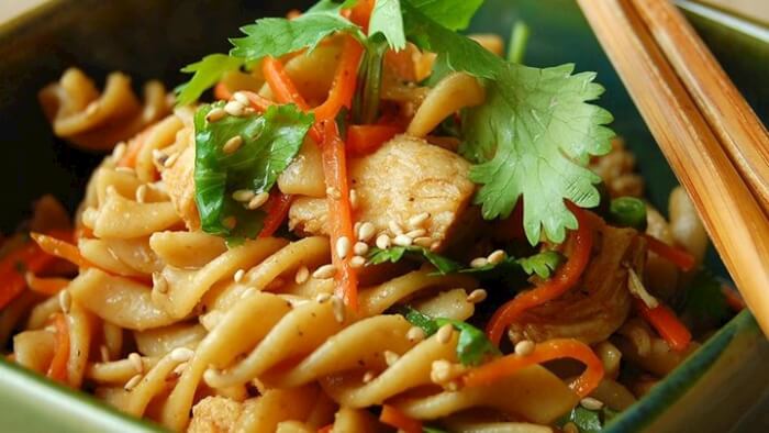 Curried Chicken With Pasta Salad