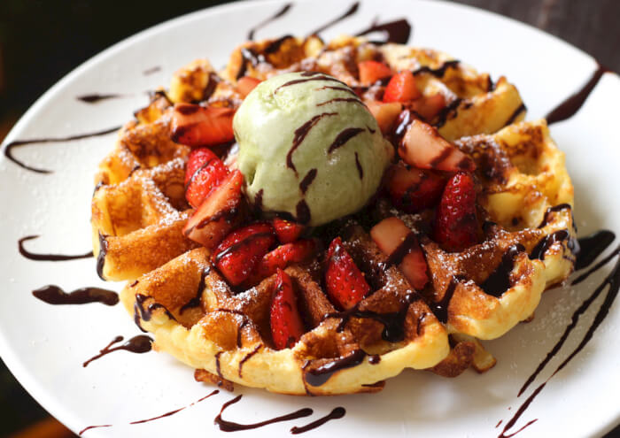 Waffles With Ice Cream