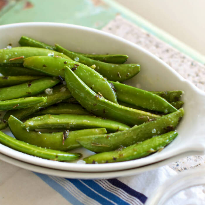 Easy Herbed Sugar Snap Peas