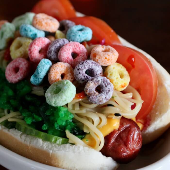 Fruit Loops Hot Dog
