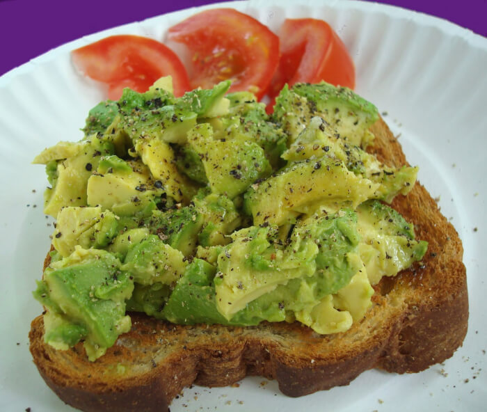 Open-Faced Avocado Sandwich