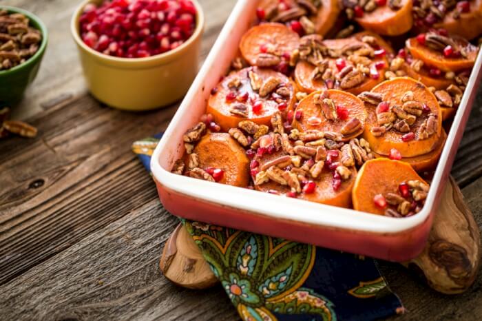 Pomegranate Sweet Potatoes