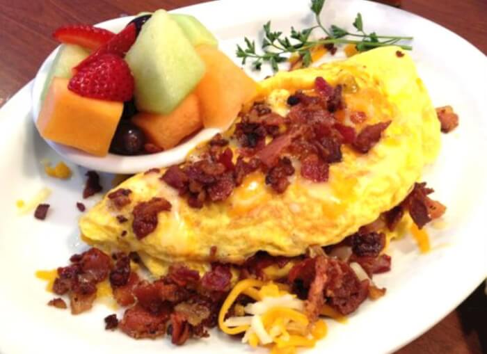 cheese bacon omelette