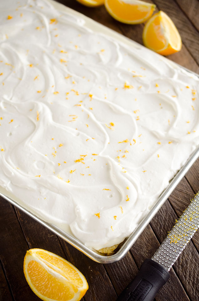 Creamsicle Sheet Cake Creamsicle Sheet Cake