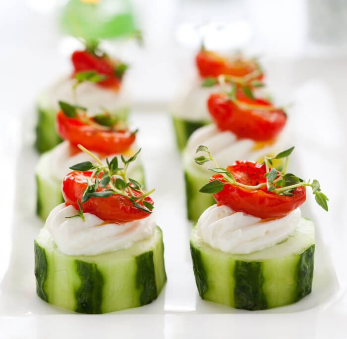 Cheesy Cucumber Circles