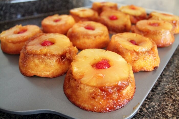 Mini Pineapple Upside-Down Cakes Mini Pineapple Upside-Down Cakes