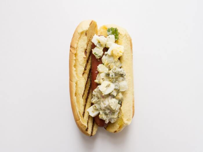 potato salad hot dog